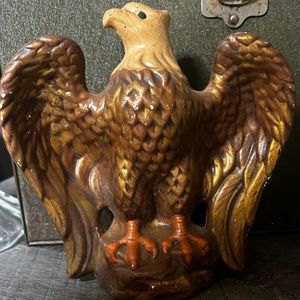 Vintage ceramic eagle figurine.  6.75” tall